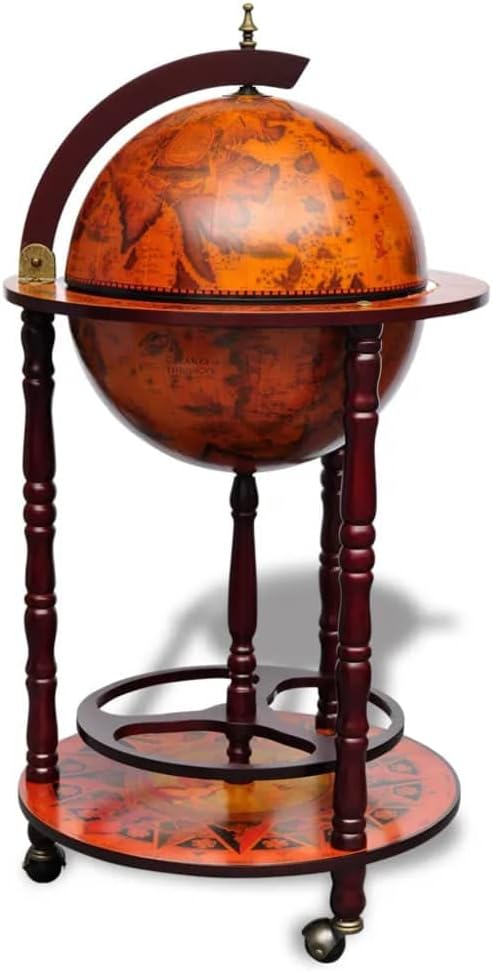 Globe Wine Bar Stand Eucalyptus Wood