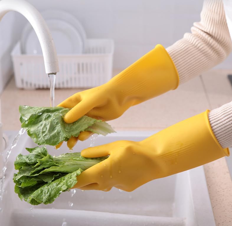 ASEANAO Durable Anti-Slip Latex Gloves for Household Use
