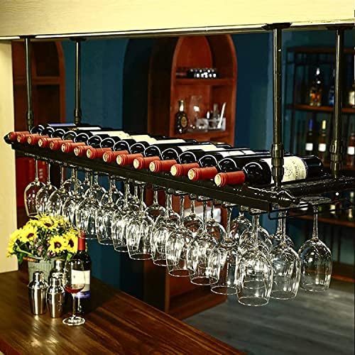 IOCCIOBB Metal Black Wine Rack with Adjustable Holder