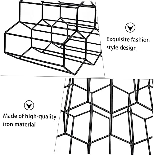 LIFKOME Honeycomb Wine Holder Geometric Stand