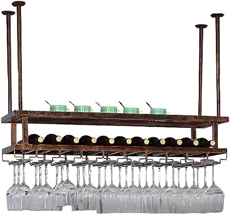 Adjustable Ceiling Wine Glass Holder with 3-Tier Design