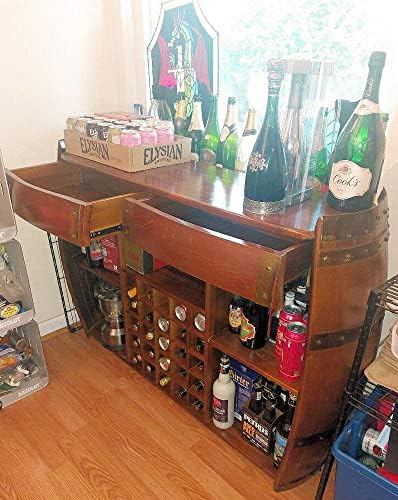 MGP Double Wine Barrel Rack with Glass Hanger 1