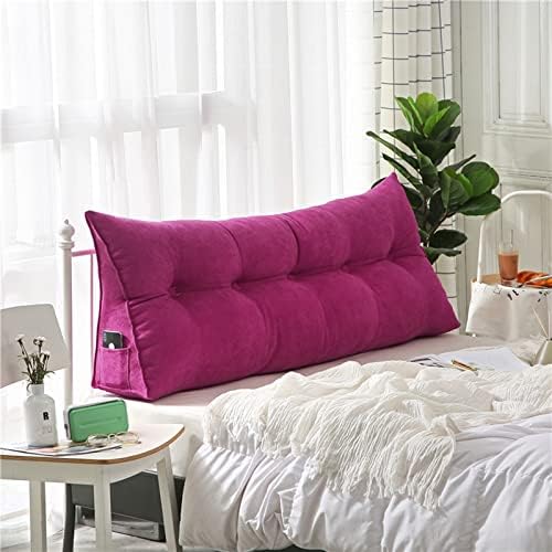 HOFFTI Backrest Cushion Triangular Pillow 150cm Fuchsia Headboard Pillow for Daybed Bed