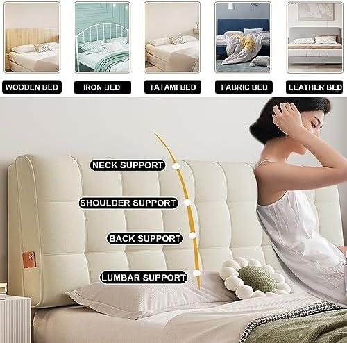 ZZYK Large Headboard Pillow with Storage