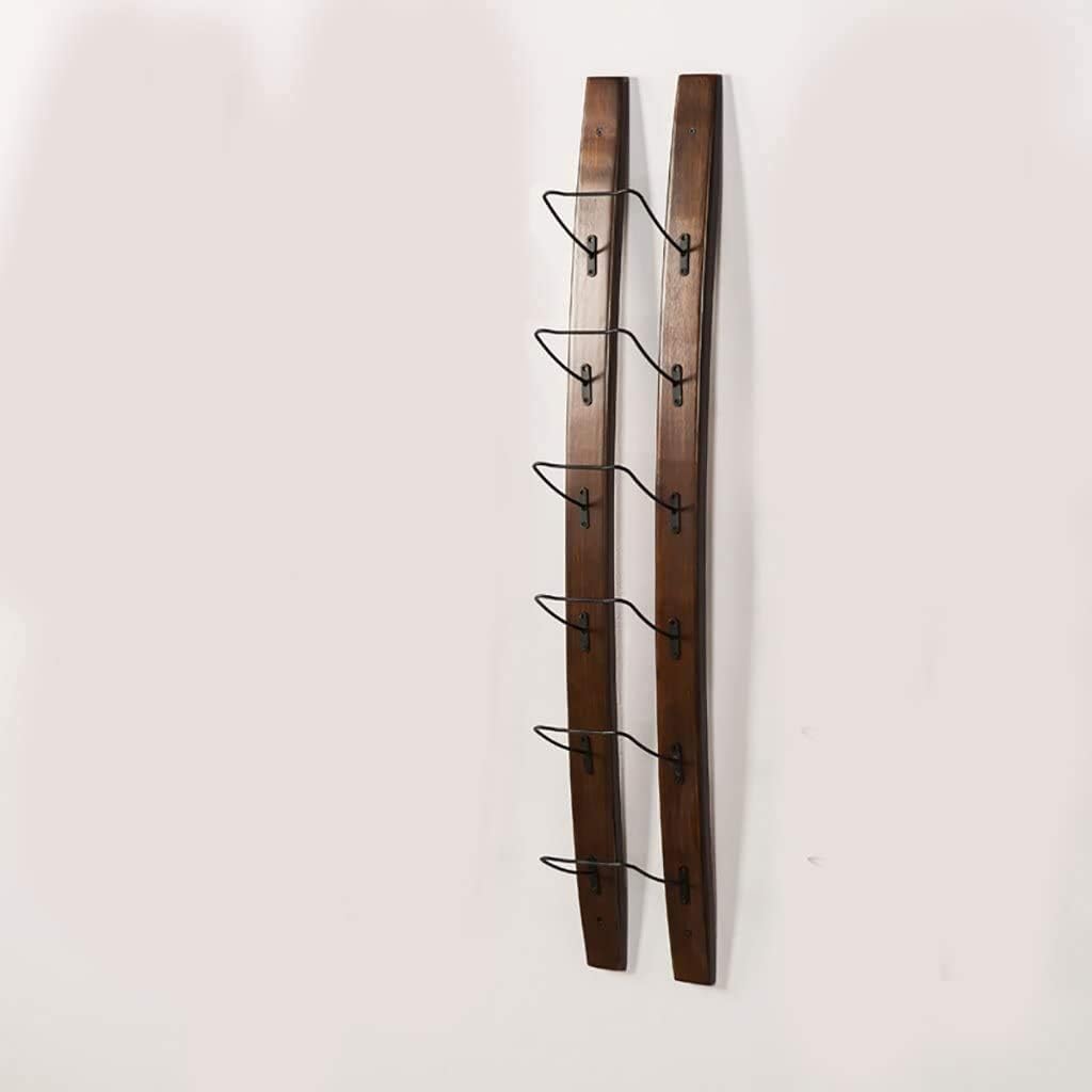 Modern Walnut Wood Wine Rack - Freestanding Durable Space-Saving