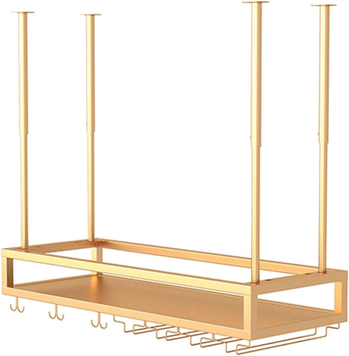IOCCIOBB Wall-Mounted Wine Rack with Adjustable Stemware Holder