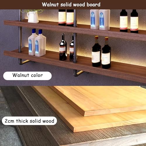 Dawselod 397in Wall Mounted Wine Rack with LED Light