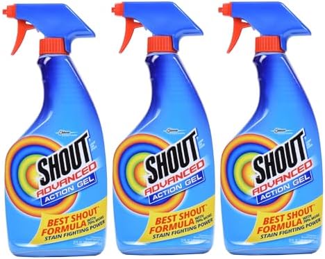 Shout Advanced Spray and Wash Stain Remover Gel 22oz Pack of 3
