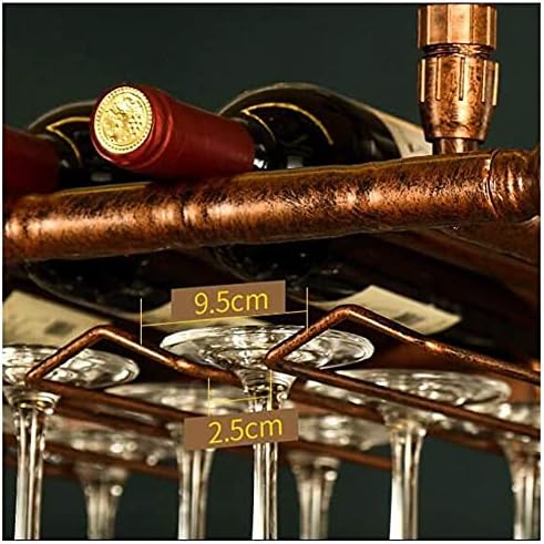 ShyhHts Wine Rack Ceiling Hanging Glass Holder Shelf