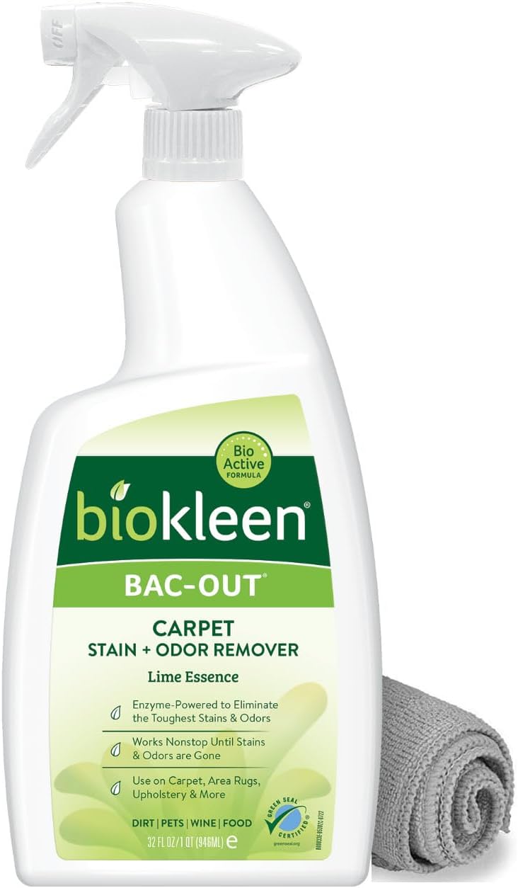 Biokleen Bac-Out Stain Remover 32 Ounce Natural Enzymatic