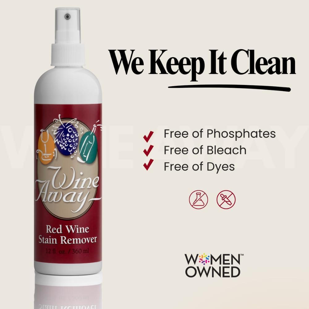 Wine Away Red Wine Stain Remover 12 Ounce Set of 3