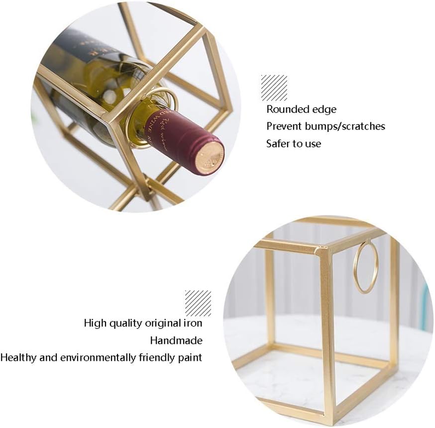 HASMI Modern Geometric Wine Rack for Home and Kitchen