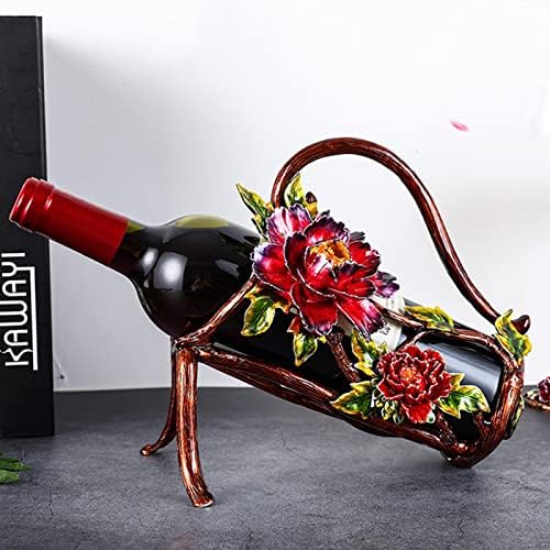 JUSHZ Tabletop Wine Rack with Hand Painted Enamel