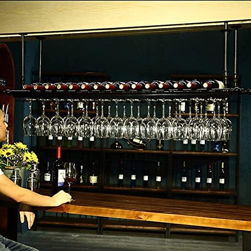 IOCCIOBB Metal Black Wine Rack with Adjustable Holder