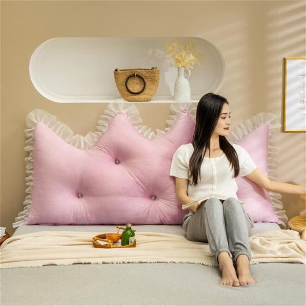 ZZYK Crystal Velvet Headboard Pillow 59 for Reading and Relaxing