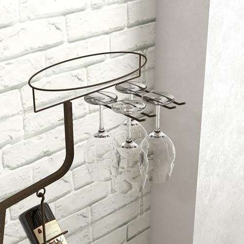 Unique Design Freestanding Wine Rack with Rustic Gold Finish