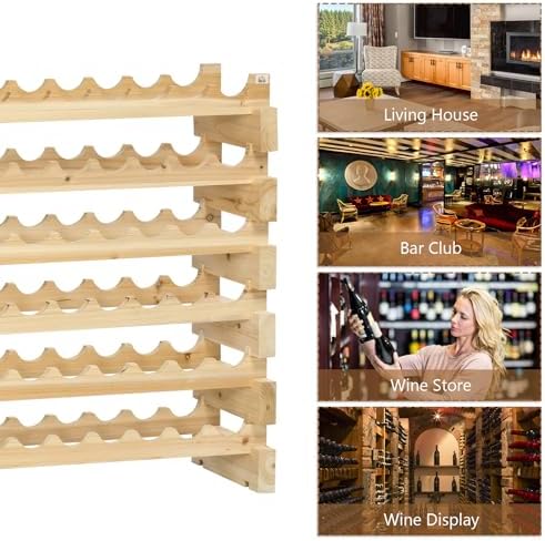 Fmlud Stackable Wine Rack - 6 Tier 72 Bottle Holder