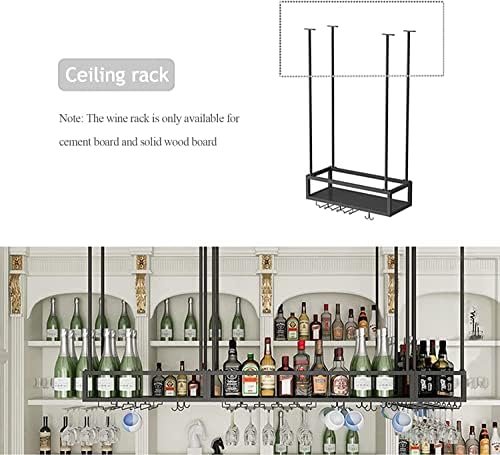 IOCCIOBB Wall-Mounted Wine Rack Adjustable Industrial Black