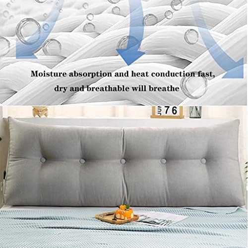 ZZYK 47inch Triangular Headboard Pillow Grey