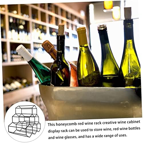 LIFKOME Honeycomb Wine Holder Geometric Stand