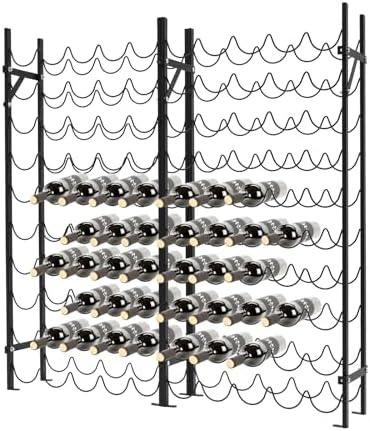 Xuthusman Freestanding Wine Rack 10-Tier Steel Black