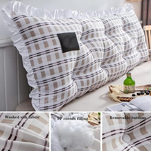ZZYK Extra-Large Silk Reading Pillow with Removable Cover