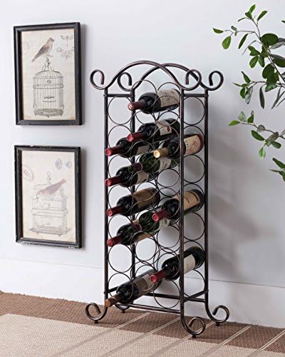 KB Designs Floor Wine Rack Organizer in Brushed Copper