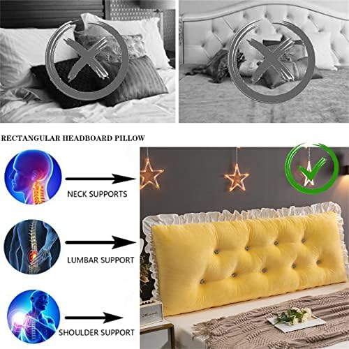 ZZYK Soft Bolster Fleece Headboard Reading Pillow