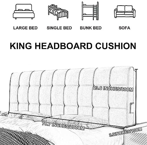 ZZYK Large Headboard Pillow with Storage