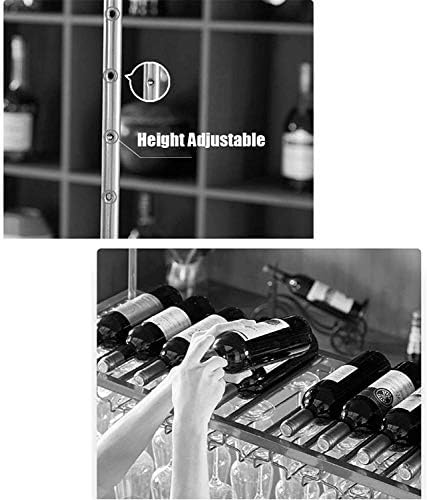 Ceiling Wine Rack with Glass Holder 60In