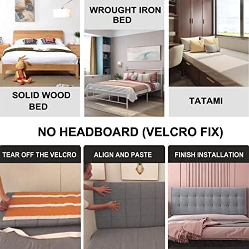 ZZYK Faux Leather Headboard Cushion for No Headboard Bed