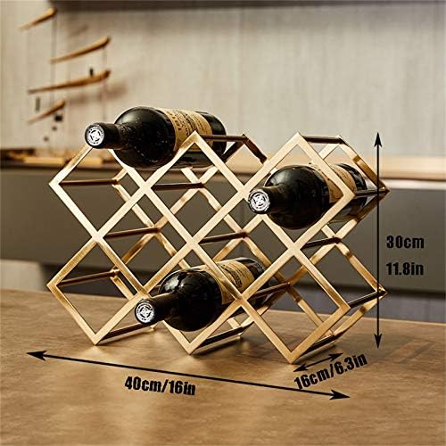 CGF- Gold Geometric Wine Rack Freestanding