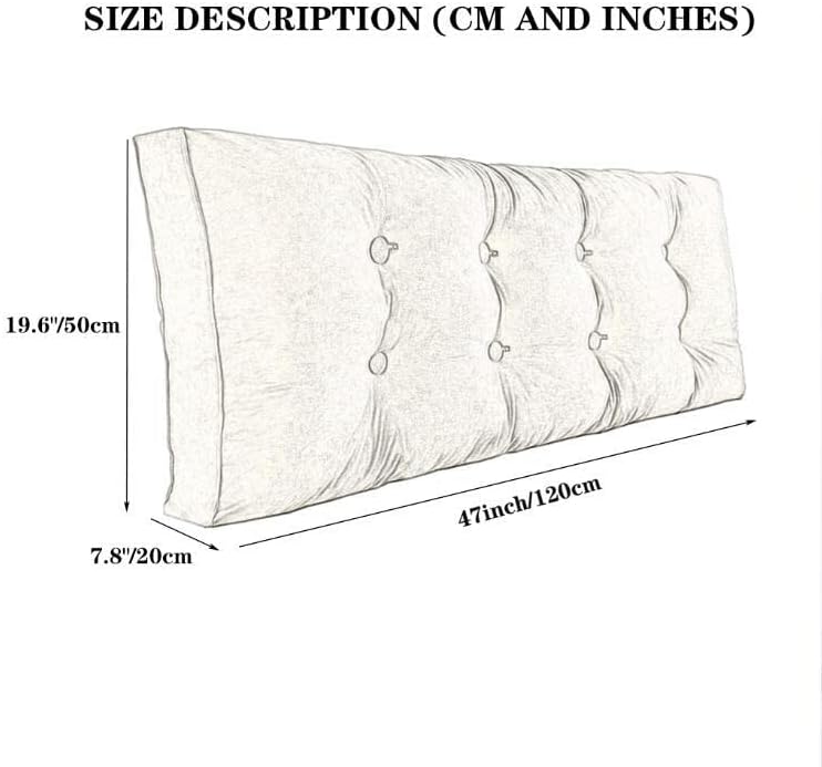 ZZYK Cotton Reading Pillow with Removable Cover 47 Inch