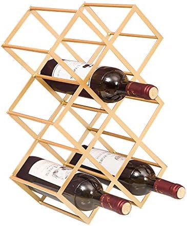 Modern Wine Rack for 8 Bottles Gold Finish