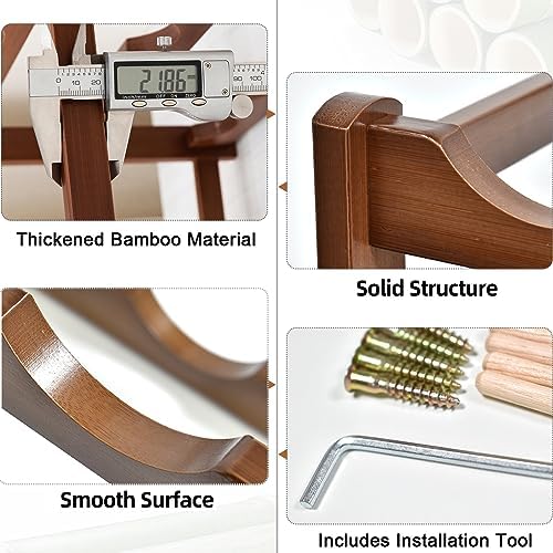 IWNTWY 12-Bottle 3-Tier Freestanding Wine Rack Brown