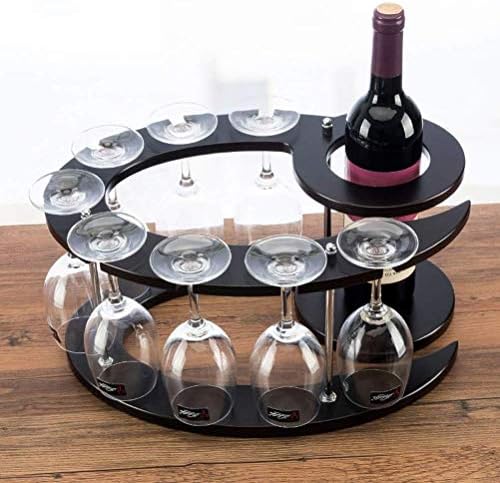 HASMI Round Wine Rack for Home Kitchen Countertop Storage