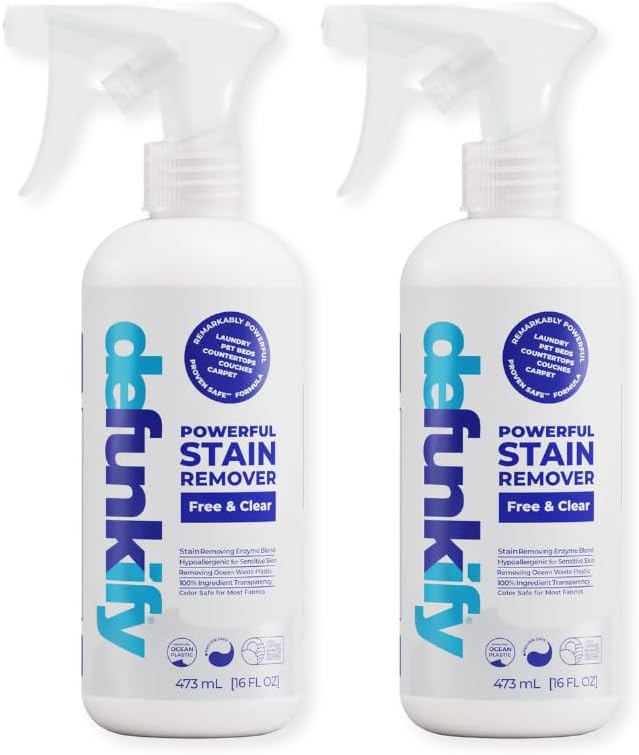 DEFUNKIFY Laundry Stain Remover Spray 16oz 2-Pack