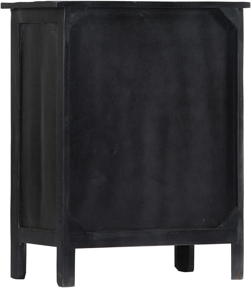SKM Wine Rack Black 22x138x295 Solid Mango Wood 1