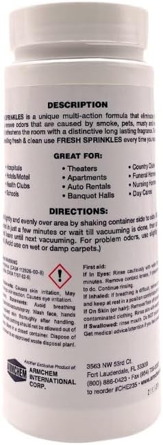 Armchem Fresh Sprinkles Carpet Deodorizer 15 lbs 1