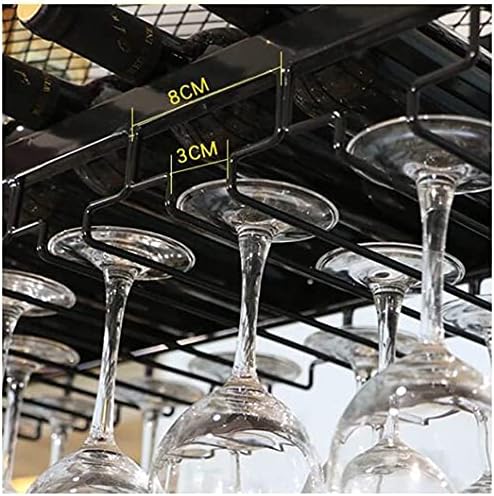 Generic Wall-Mounted Wine Rack with Glass Holder Shelf