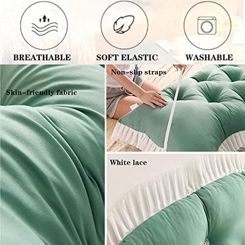 ZZYK Headboard Pillow Fleece Removable Reading Support Wedge Pillow Green 59150cm