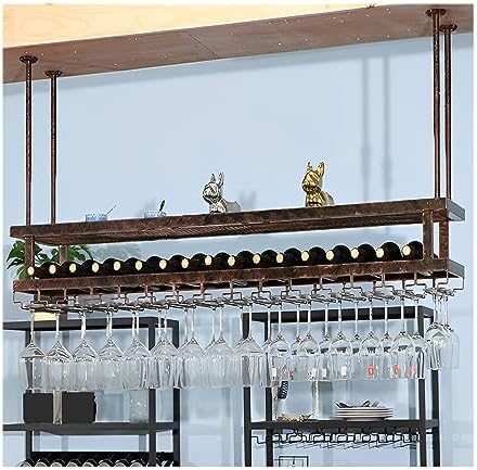 LIGUOYI Ceiling Wine Glass Hanger 3 Layers Space Saving Storage Rack