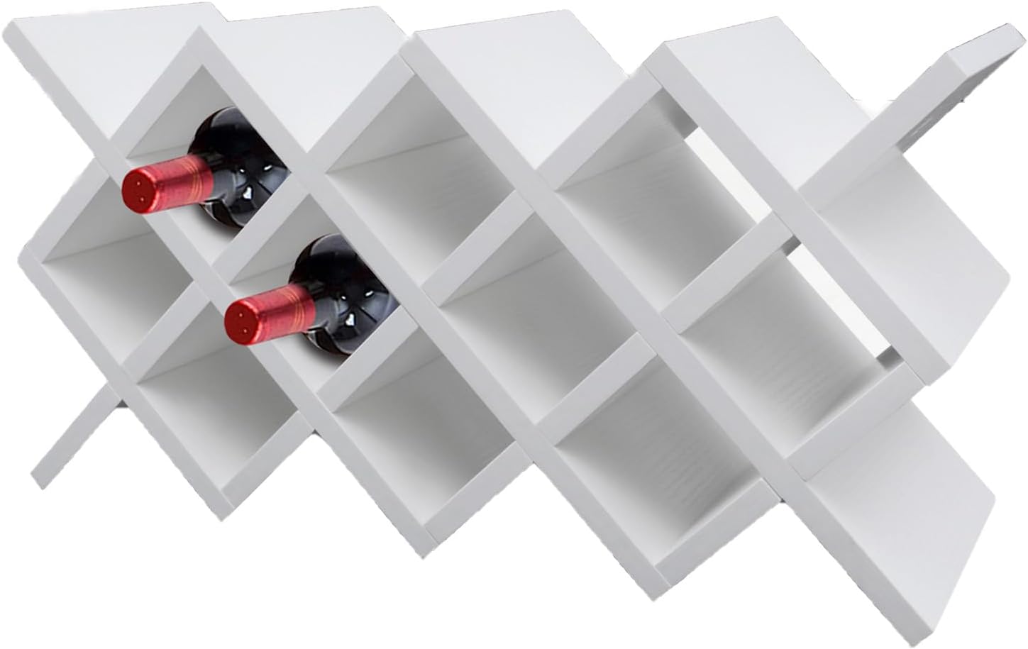 Modern Freestanding Wine Rack with 10 Grids