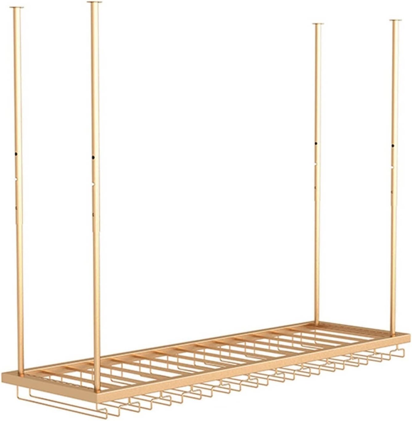 Ceiling Wine Glass Holder with Adjustable Stemware Rack