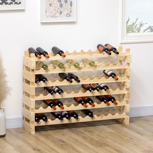 6-Tier Freestanding Wine Rack with 72 Bottle Capacity