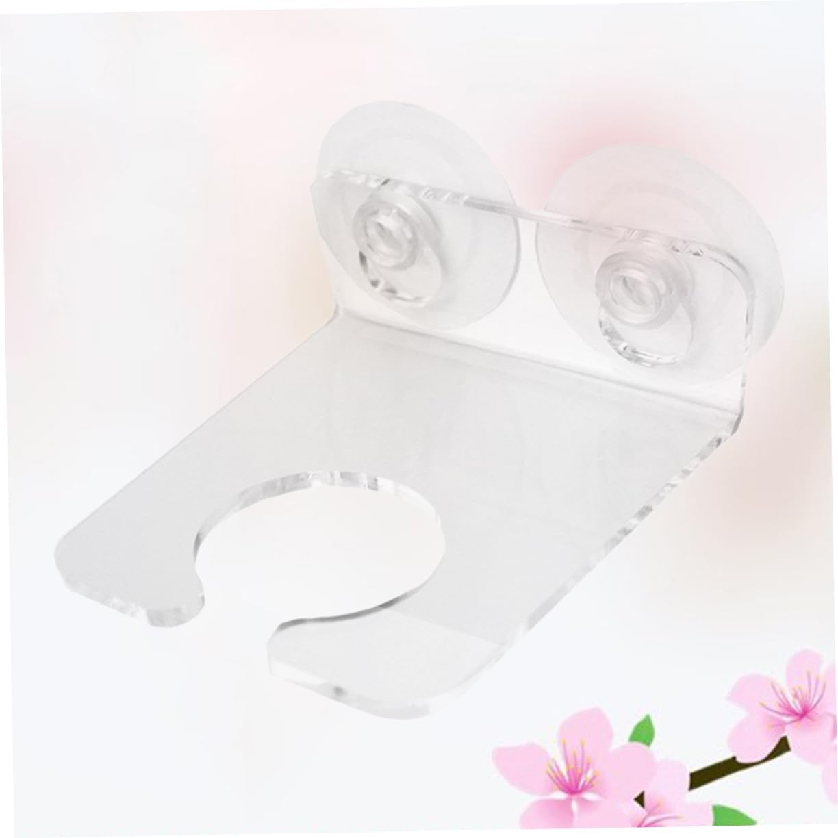 Unomor Transparent Acrylic Wine Glass Rack with Suction Cup Holder