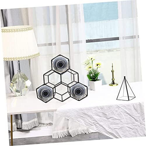 LIFKOME Honeycomb Wine Holder Geometric Stand