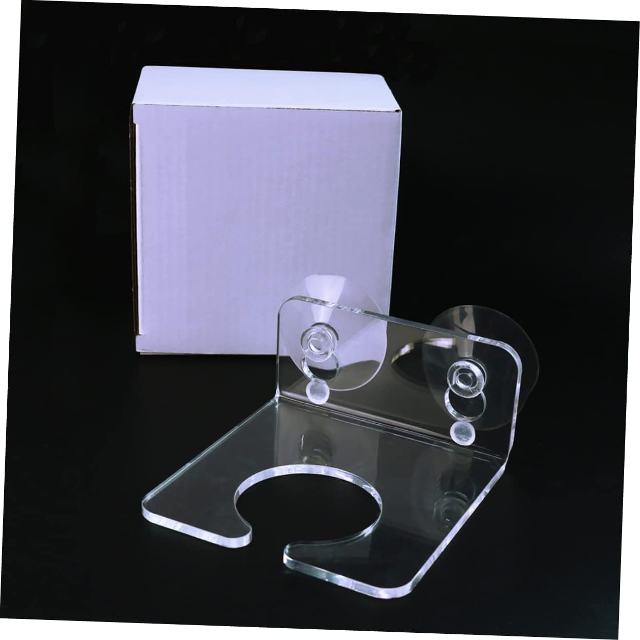 Unomor Transparent Acrylic Wine Glass Rack with Suction Cup Holder
