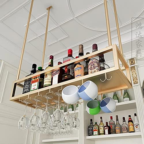 IOCCIOBB Wall-Mounted Wine Rack with Adjustable Stemware Holder