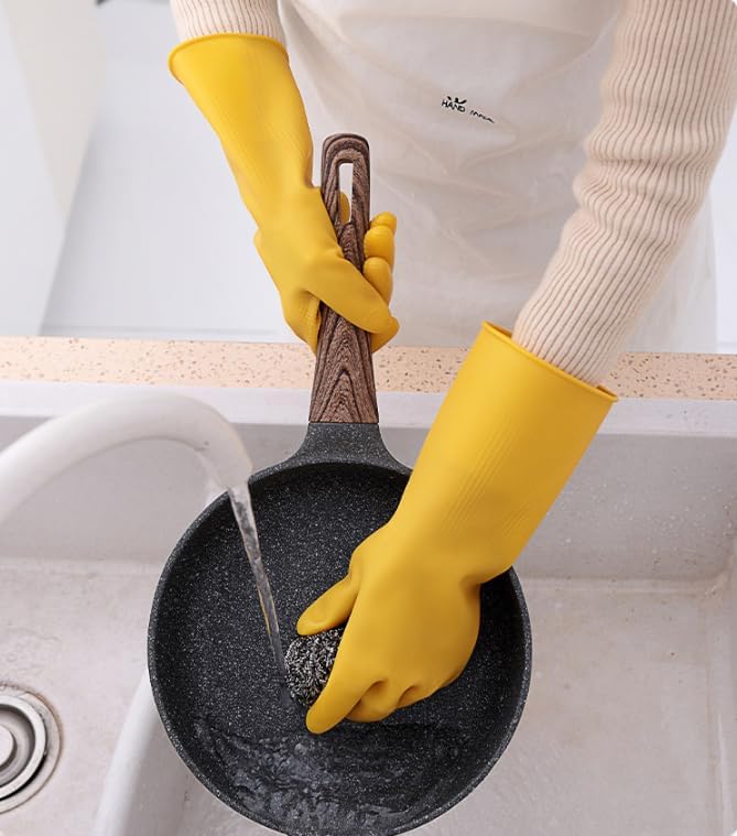 ASEANAO Durable Anti-Slip Latex Gloves for Household Use
